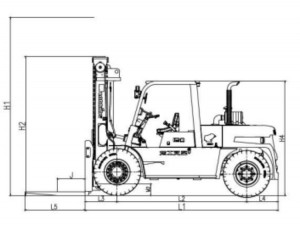 LG120DT Forklift High Quality High Efficiency Forklift Forklift ရောင်းရန်ရှိသည်။